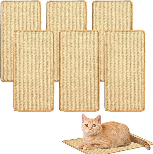 6 Pcs Cat Scratcher Mat, Sisal Cat Scratching Pad Scratch Mat by MOSIOBERDAVIAN