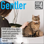 FUR4 deShedding Cat Brush for Long Hair Cats – Pet Hair Brush - Image 3