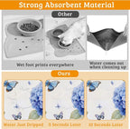 Pet Feeding Mat, Non-Slip Water Bowl Placemat, Pet Supplies 12" x 20" - Image 3