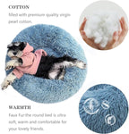 Calming Donut Dogs Beds for Small Dogs Washable, 19inch Fluffy Round Puppy Bed - Image 2