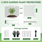 60Pcs Plant Protectors from Animals, Outdoor Plant Cages to Keep Animals Out Out - Image 2