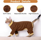 PUMYPOREITY Cat Recovery Suit, Stops Wound Licking After Surgery, Sticky Hair - Image 4