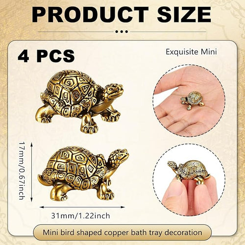 4 Pcs Mini Copper Bath Disk Ornaments Brass Bird Bath Purification Disks - Image 2