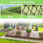 Decorative Garden Fence 24in x10ft, 5 Pack No Dig Fence Animal Barrier - Image 7