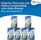 PetLovers Extra Sticky Lint Roller 6 Pack of Refills Only - Image 2