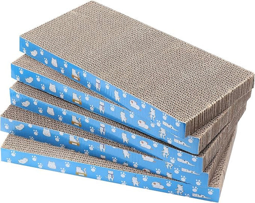 5 Packs in 1 Cat Scratch Pad, Cat Scratcher Cardboard, Reversible, Durable by Mankaide