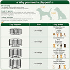 Yaheetech Dog Playpen Outdoor, 24 inch 8 Panels Dog Pen Indoor Heavy Duty Puppy - Image 3
