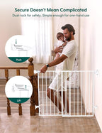 Babelio Baby Gate for Stairs, Kitchen & Doorways, No Bottom Bar| Easy - Image 5