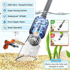 fishkeeper Aquarium Vacuum Gravel Cleaner, 25W 6 in 1 Multifunction Fish Tank - Image 2