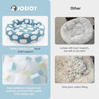 JOEJOY Donut Small Dog Bed, Round Cat Beds - Image 4