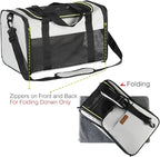 Cat Carrier - Portable Foldable Dog Pet Carrier, Soft-Sided Pet Bag up to 28 Lbs - Image 7
