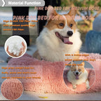 Calming Dog Bed for Medium Dogs Washable Donut 30 inches Anti-Slip Pet Bed - Image 4