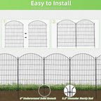 Decorative Garden Fence 40in x24ft, 10 Pack No Dig Fence Animal Barrier - Image 3