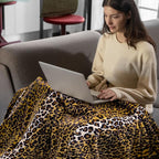 Bnuitland Leopard Print Fleece Flannel Throw Blanket - Image 4