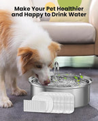 oneisall Dog Water Fountain for Large Dogs, 7L/230oz/1.8G Stainless Steel Dog - Image 6
