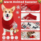 Dog Christmas Sweater, Soft Warm Pet Clothes Coat - Image 2