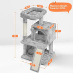 Yaheetech Cat Tree for Indoor Pets, 36in Tower Condo w/Extra Large Perch - Image 3