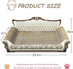 Luxury Cardboard Cat Scratcher Sofa Bed, Couch Shaped Scratching Board - Image 3
