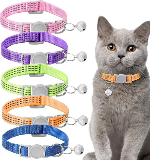 5 Pcs Breakaway Cat Collars, Reflective Cat Collar Small Cats Collar by Unknown