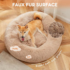 Sweetcrispy Donut Dog Bed, XL Large Round Calming Cat Bed - Image 2