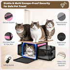 Top and 2 Sides Expandable Cat Carrier 18x11x11, TSA Airline Approved Dog - Image 5