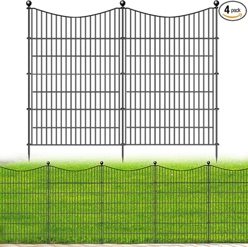 4 Panels No Dig Dog Fence Outdoor by OutdoorFence