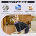 PUMYPOREITY Sticky Hair Cat Clothes, Prevent Hair Loss Cat Pajamas, Soft Cat - Image 5