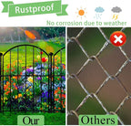 Decorative Garden Fence 17in x18ft, 18 Pack Rustproof Metal No Dig Fence Animal - Image 4