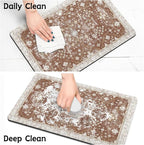Pet Food Mats for Floor, Absorbent Dog Mat for Food and Water Dispenser Mat - Image 7