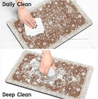 Pet Food Mats for Floor, Absorbent Dog Mat for Food and Water Dispenser Mat - Image 7