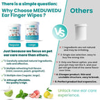 Wider Ear Cleaner Finger Wipes 60 Counts, Dog Ear Cleaner, Grooming Kit Care - Image 7