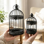 Vela Lanterns Bird Cage Decor Candle Holder Lantern Decorative Table - Image 5