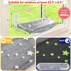 2PC Cat Window Perch, Glow in The Dark Cordless Foldable Pet Hammock Bed - Image 4