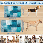 Blue Teal Dog Cat Food Mat–Christmas Stocking Absorbent Waterproof Placemat - Image 2