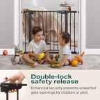 Cumbor 29.7-40.6" Baby Gate for Stairs, Baby Essential Safety Gate, Mom's - Image 4