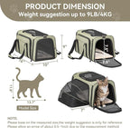 Petsfit Expandable Rabbit Carrier Small Cat Carrier Airline Approved - Image 2