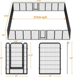 Yaheetech Dog Playpen Outdoor, 40 inch 32 Panels Dog Pen Indoor Heavy Duty - Image 4