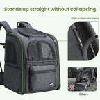 Pecute Cat Backpack Carrier, 30% Energy Saving Breathable Pet Backpack - Image 4