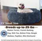 Calming Donut Dogs Beds for Small Dogs Washable, 23inch Plush Round Pet Bed for - Image 4