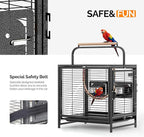 VINGLI Bird Cage, 25 inch Wrought Iron Bird Travel Carrier, Cage - Image 6