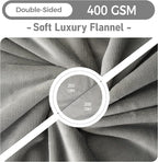 Waterproof Dog Blankets Light Grey Pet Blanket 60"x80", Soft Fluffy Sofa Car - Image 3