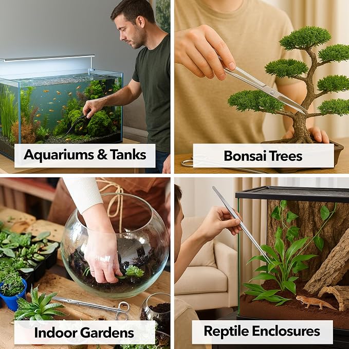 Mandala Crafts Black Stainless Steel Aquascaping Tools Kit – Aquarium Plant - Image 6