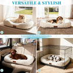 Washable Dog Bed for Medium Dogs – Soft Plush Calming Puppy Bed - Image 8