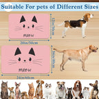 Pink Cat Dog Food Mat–Christmas Stocking Absorbent Quick Dry Feeding Placemat - Image 2