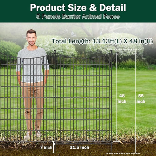 5 Panels Decorative Garden Fence - Image 2