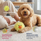Pet Lou DOG'Z 4 Inch EZ Squeaky Chick Dog Plush Toy, Stuffing-Free Soft Plush - Image 2