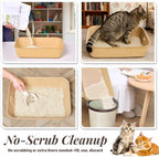 6 Pack Disposable Cat Litter Boxes, Durable Leak-Proof Cardboard Kitty Litter - Image 5