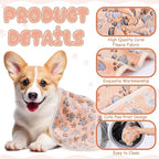 Chumia 40 Pcs Blankets Soft Fluffy Fleece Washable Pet Dog Sleep mat Paw Print - Image 3