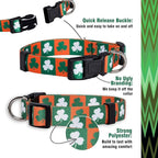 Native Pup St Patricks Dog Collar- Saint Patrick Green Shamrock Pet Collars- - Image 4