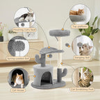 DUMOS 33-inch Cat Tree Tower for Indoor Cats, Small Cat Scratching Post - Image 4